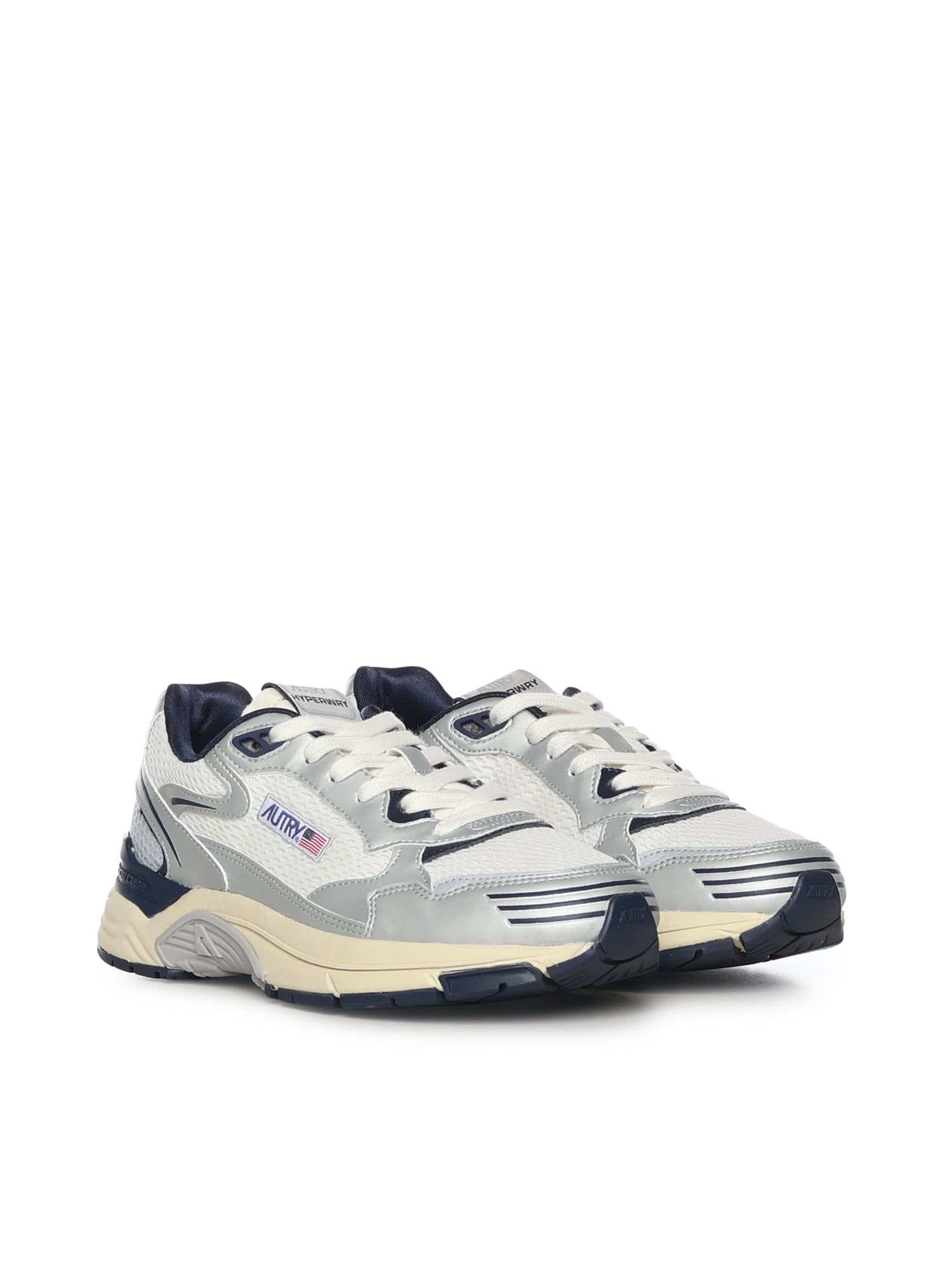 HYPERWAY LOW MAN MV04 MESH/MIRROR SILVER/WHITE/SPACE BLUE HYLM MV04 AUTRY 