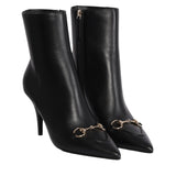 Stivaletto in pelle con morsetto