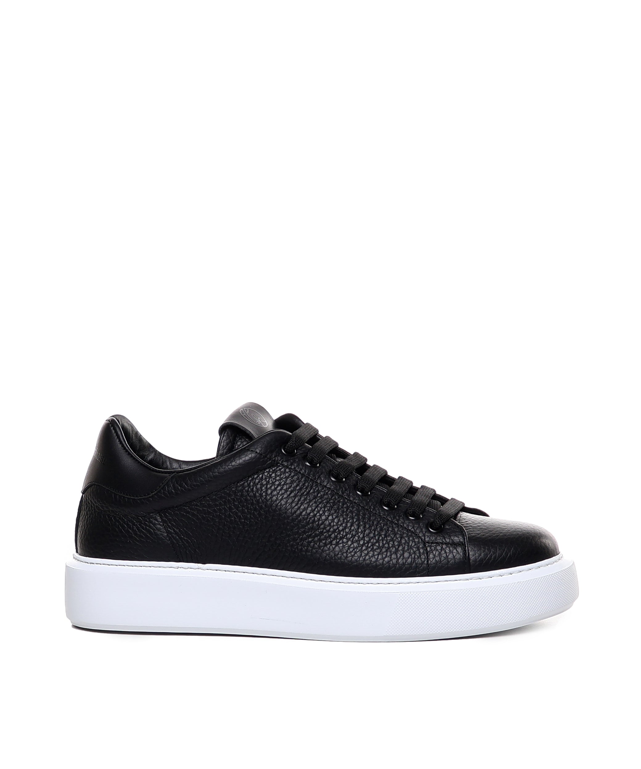 Sneakers Fire1 in pelle<BR/> FIRE 1 BOTTOLATOBLACK GIULIANO GALIANO 