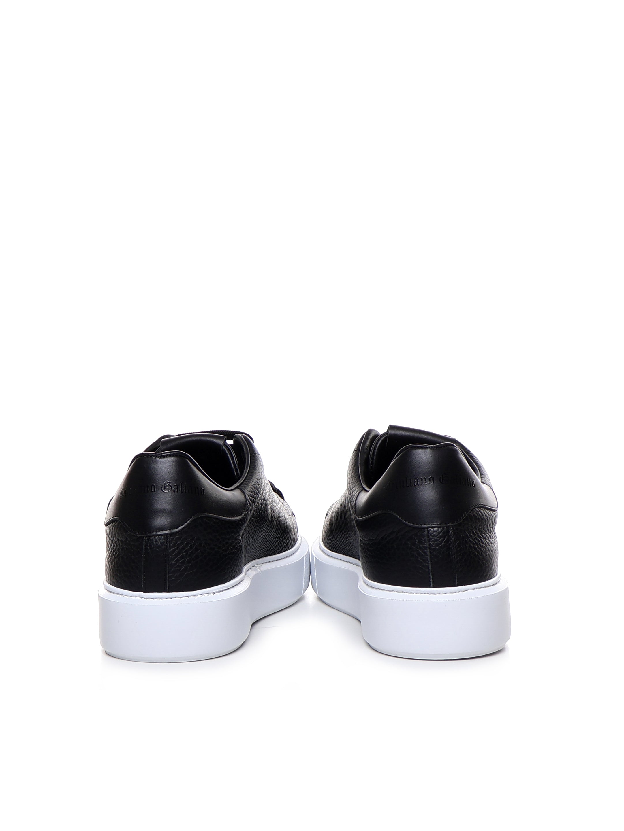 Sneakers Fire1 in pelle<BR/> FIRE 1 BOTTOLATOBLACK GIULIANO GALIANO 