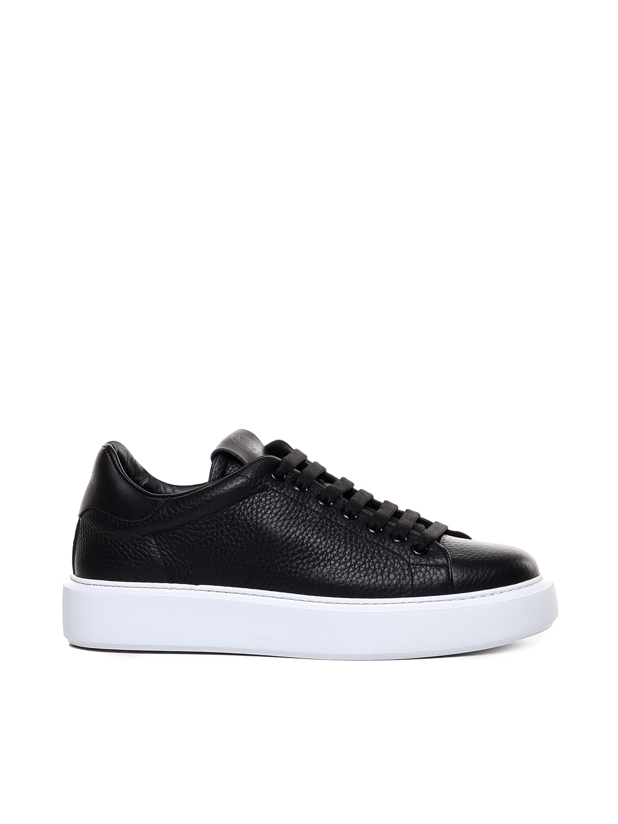 Sneakers Fire1 in pelle<BR/> FIRE 1 BOTTOLATOBLACK GIULIANO GALIANO 