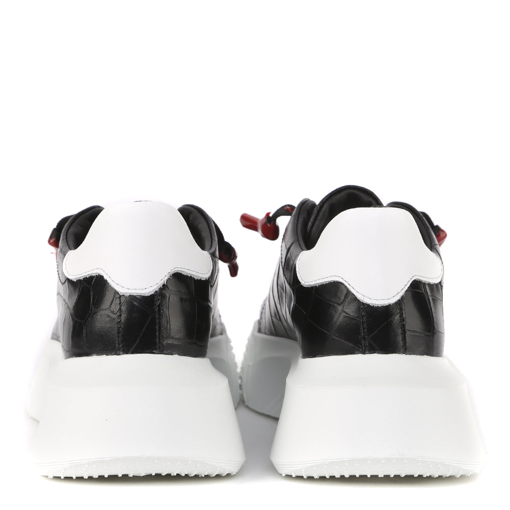 SNEAKERS NEMESIS IN PELLE STAMPA COCCODRILLO AI 2020 NEMESIS2 CROCKBLACK GIULIANO GALIANO 