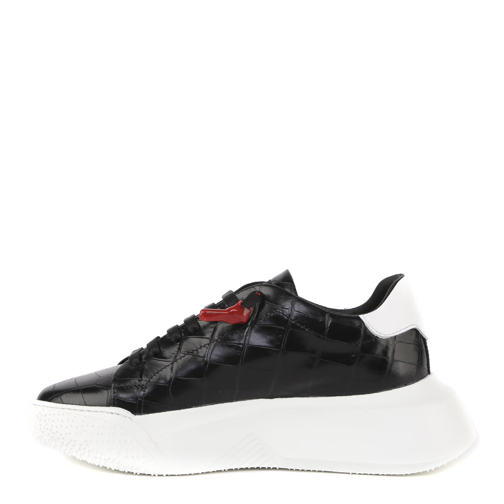 SNEAKERS NEMESIS IN PELLE STAMPA COCCODRILLO AI 2020 NEMESIS2 CROCKBLACK GIULIANO GALIANO 