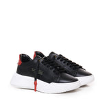 Sneakers Nemesis in pelle con lacci cerati NEMESIS2 NAPPA/CROCKBLACK/RED GIULIANO GALIANO 