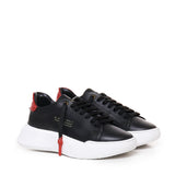 Sneakers Nemesis in pelle con lacci cerati NEMESIS2 NAPPA/CROCKBLACK/RED GIULIANO GALIANO 