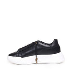 Sneakers Nemesis in nappa con stampa pitone NEMESIS2 PYTHONBLACK GIULIANO GALIANO 
