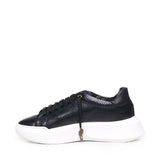 Sneakers Nemesis in nappa con stampa pitone NEMESIS2 PYTHONBLACK GIULIANO GALIANO 