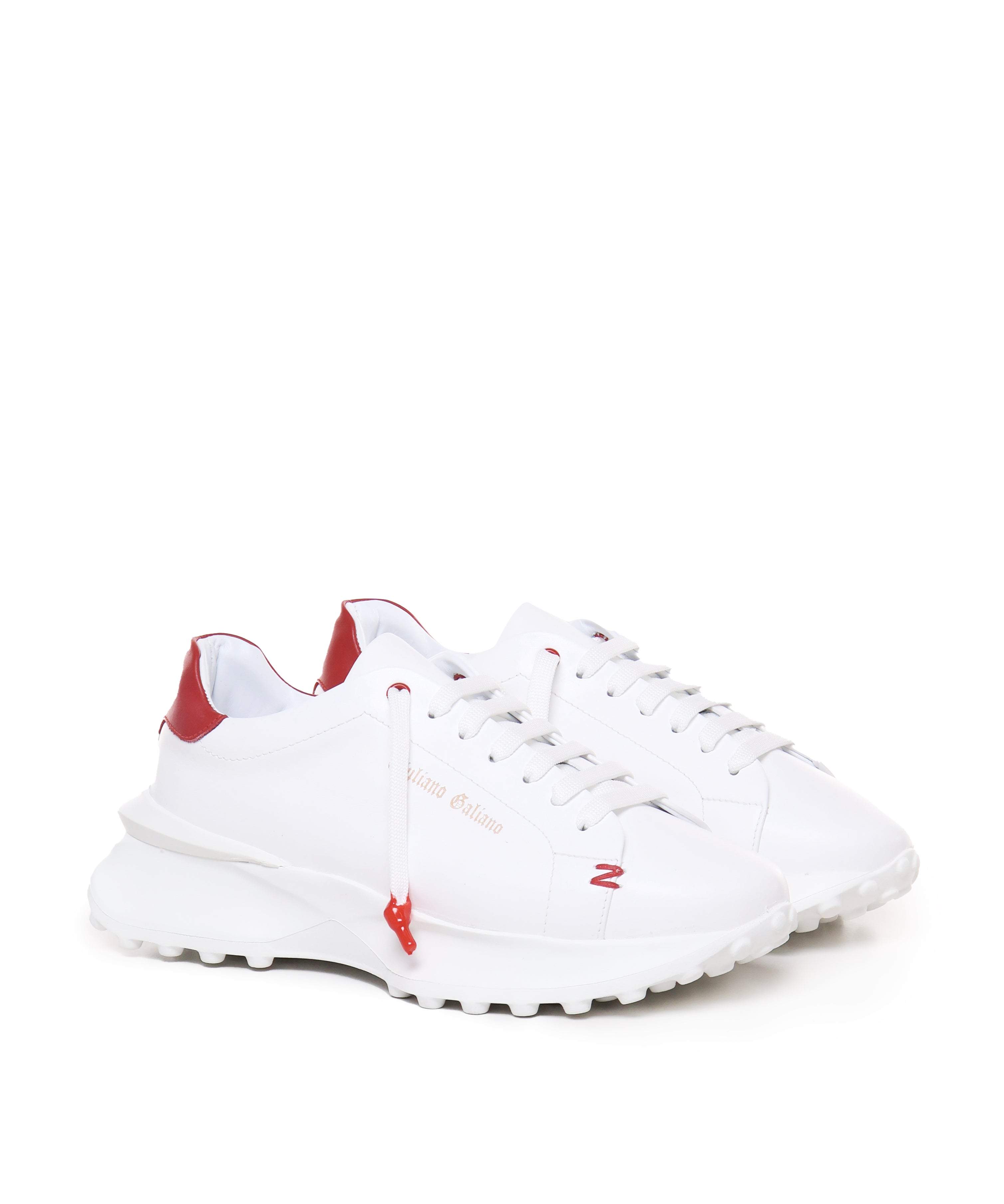 Sneakers Raptor 1 in pelle RAPTOR1 NAPPAWHITE/RED GIULIANO GALIANO 