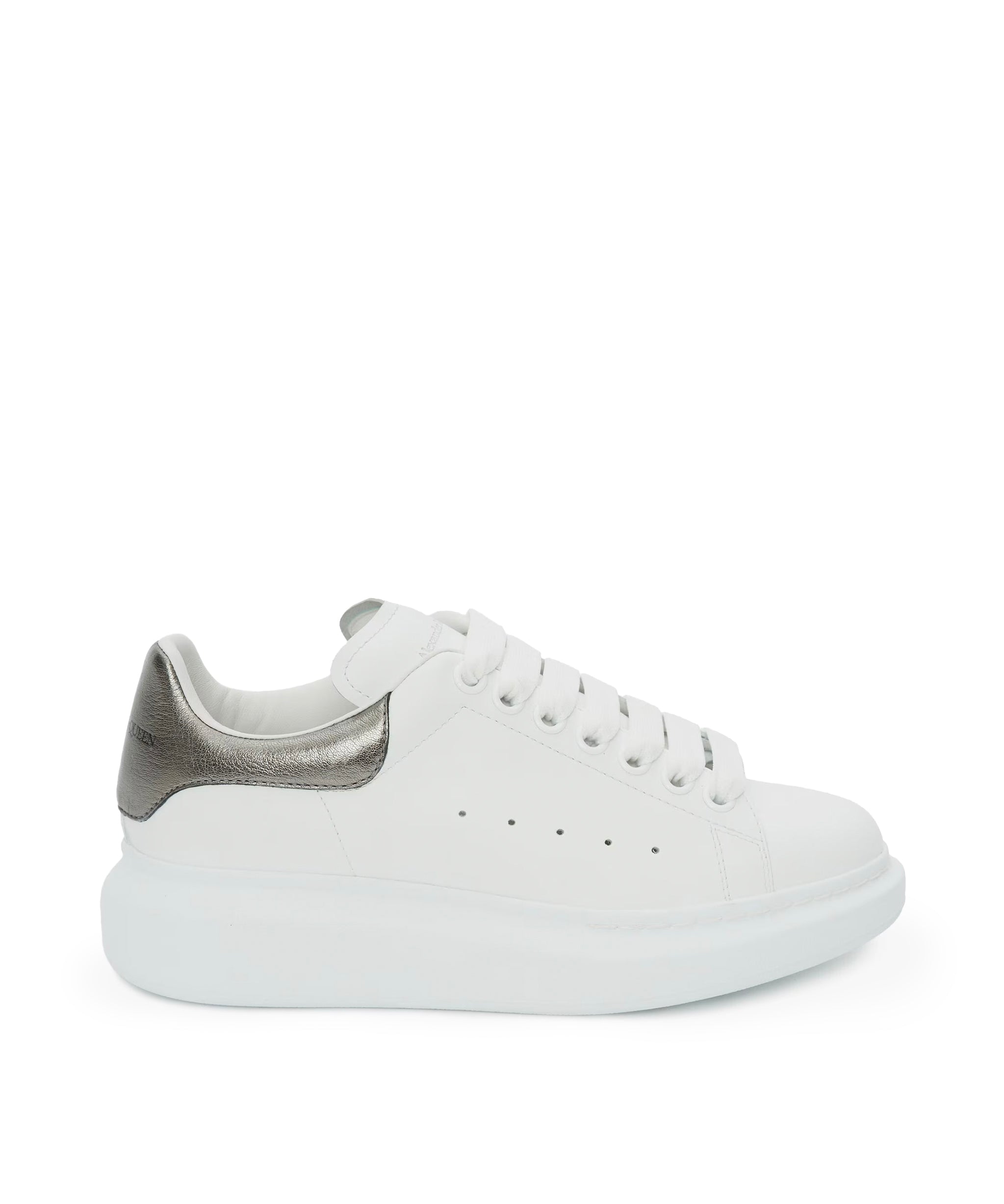 Sneakers oversize in pelle con talloncino a contrasto 553770 WHFBU9042 ALEXANDER McQUEEN 