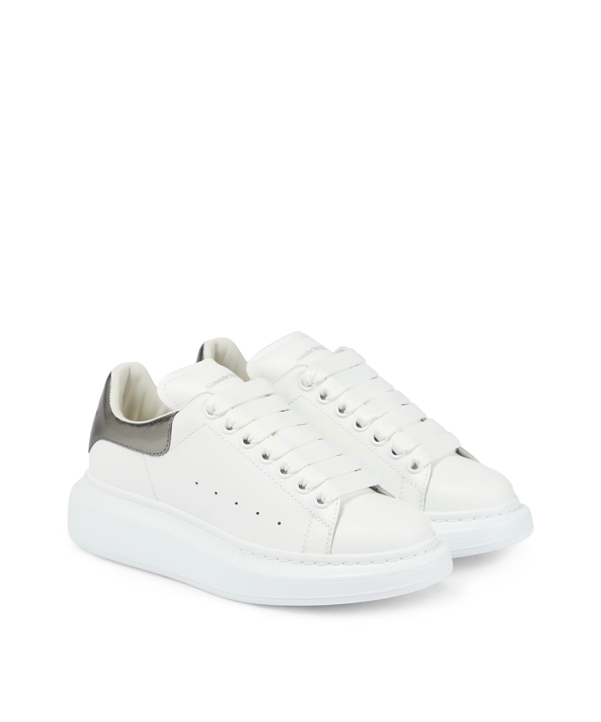 Sneakers oversize in pelle con talloncino a contrasto 553770 WHFBU9042 ALEXANDER McQUEEN 