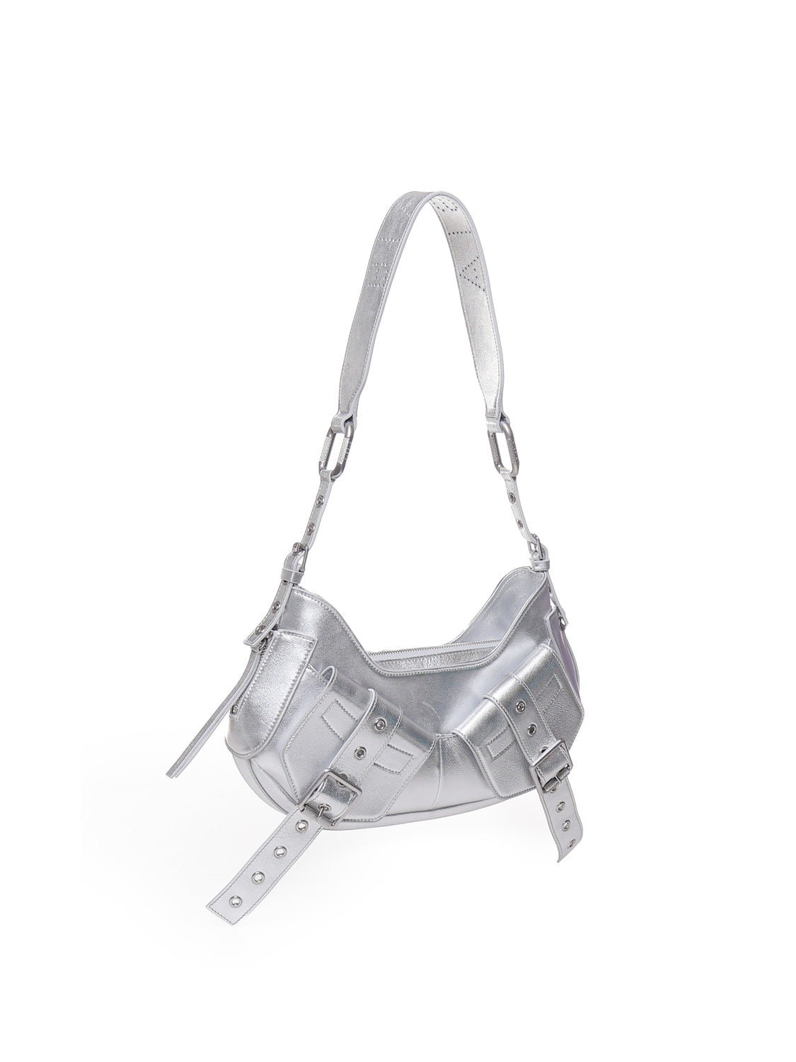 Borsa a spalla Y2K.001 FBBP70001LAM -ARGENTO/NICKEL BIASIA 