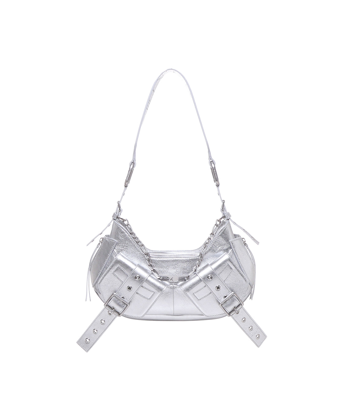Borsa a spalla y2k001 in pelle FBBP70001MET -ARGENTO/NICKEL BIASIA 