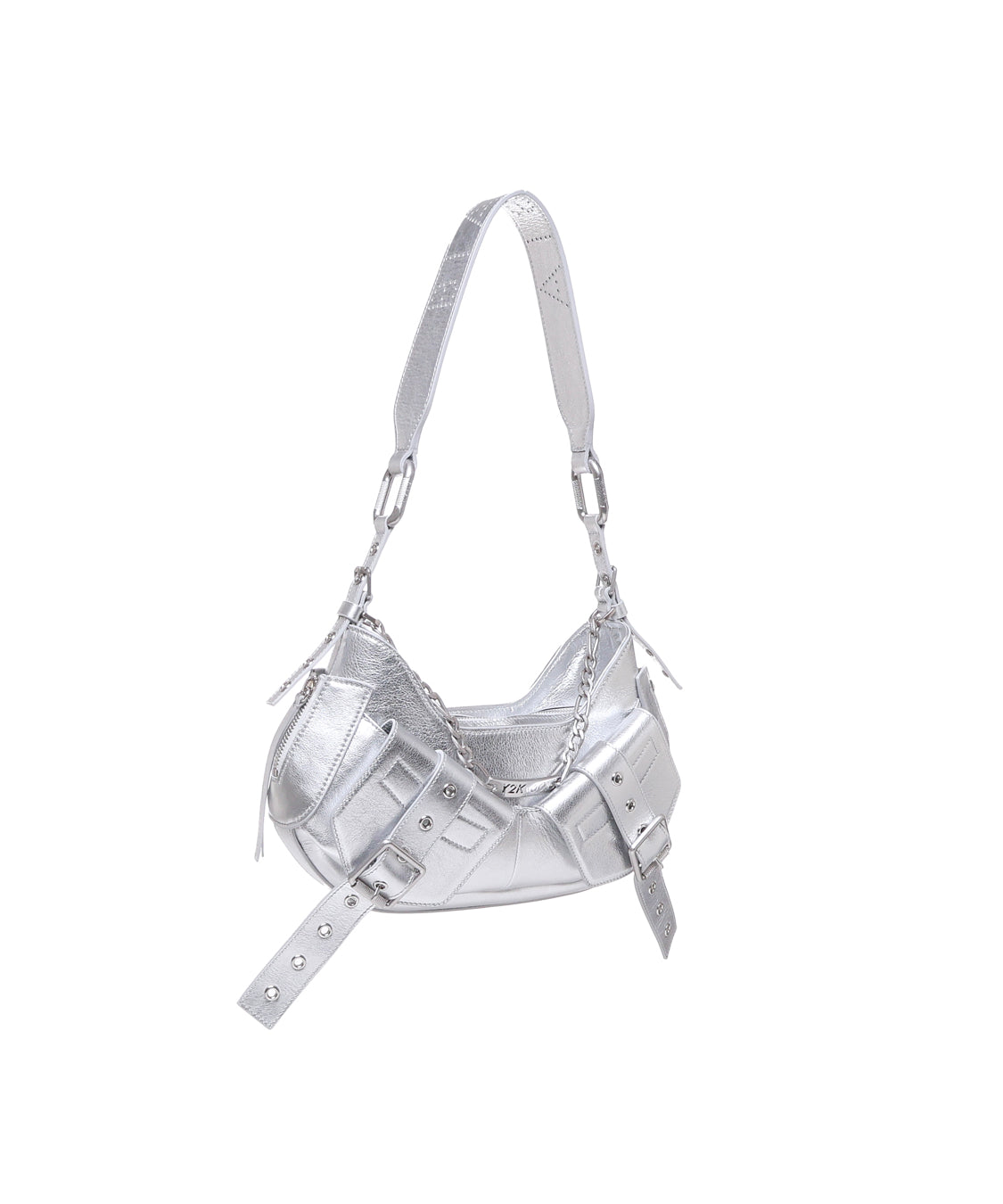 Borsa a spalla y2k001 in pelle FBBP70001MET -ARGENTO/NICKEL BIASIA 