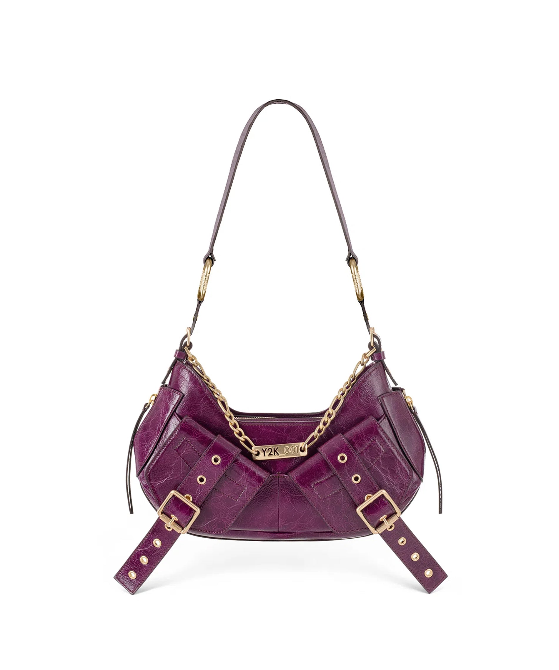 Borsa a spalla Y2K.001<BR/> FBBP70001WSH -UVA/ORO BIASIA 