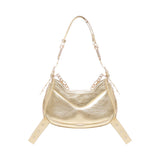 Borsa a spalla y2k002  iin pelle bovina FBBP70002MET -ORO/ORO BIASIA 