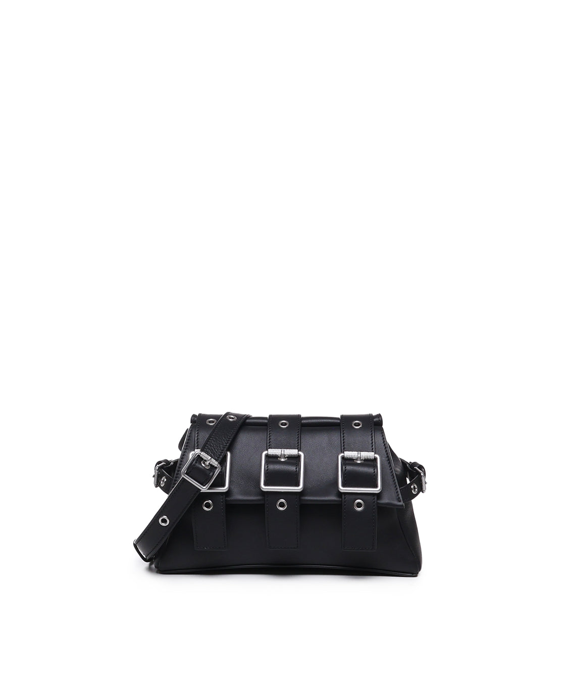 Borsa a tracolla y2k008 in pelle bovina FBBP70008NAP -NERO/NICKEL BIASIA 