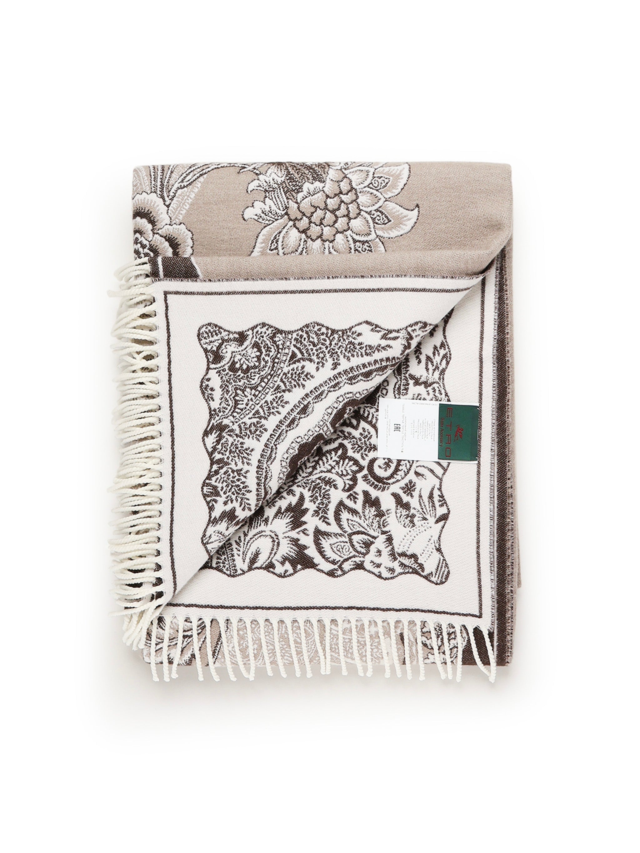 Plaid in lana motivo floreale UHNC0002 AL286M0132 ETRO HOME 