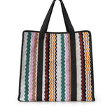 Borsa Aura in cotone zig zag 1F3OG00005 100 MISSONI HOME 
