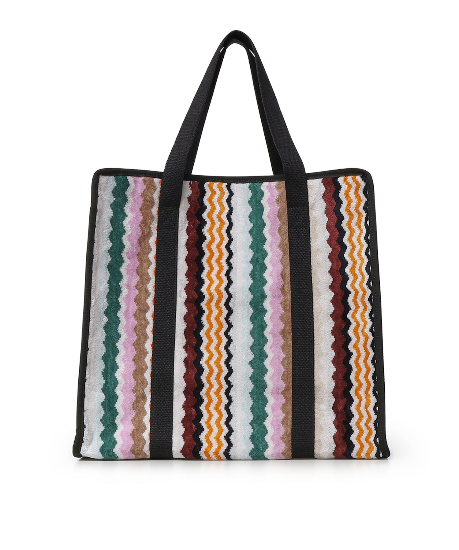 Borsa Aura in cotone zig zag 1F3OG00005 100 MISSONI HOME 