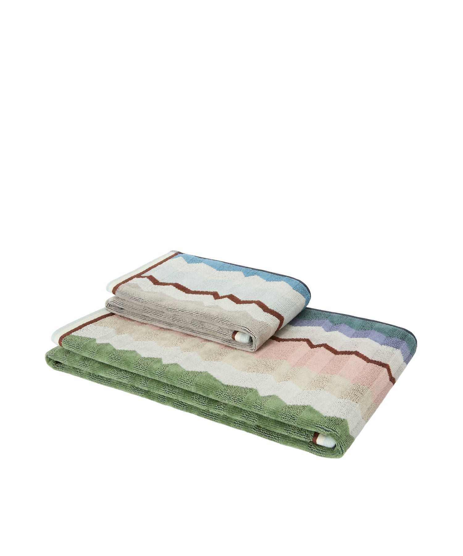 Set due pezzi asciugamani in cotone Eva 1F3SP99119 100 MISSONI HOME 