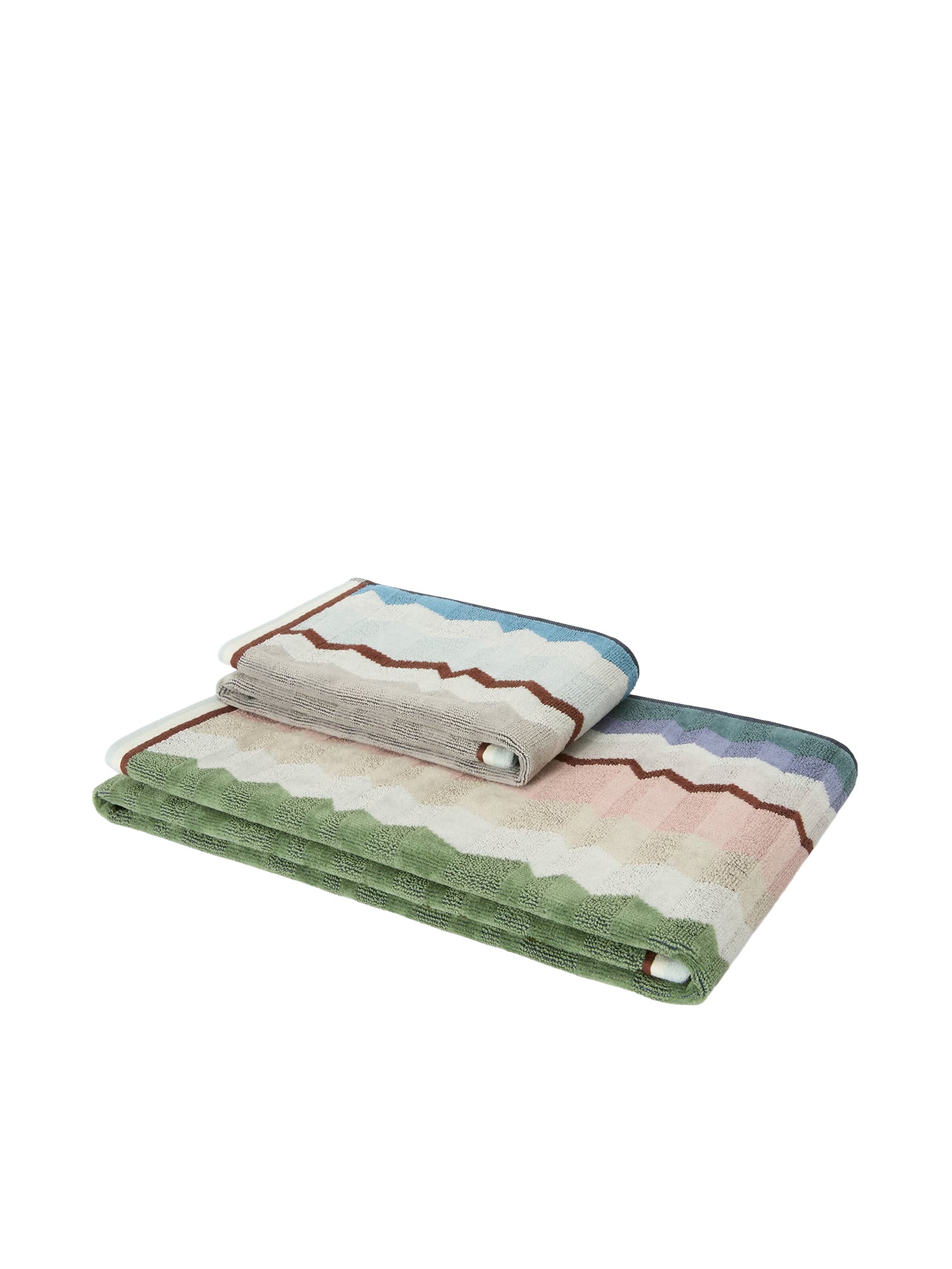 Set due pezzi asciugamani in cotone Eva 1F3SP99119 100 MISSONI HOME 
