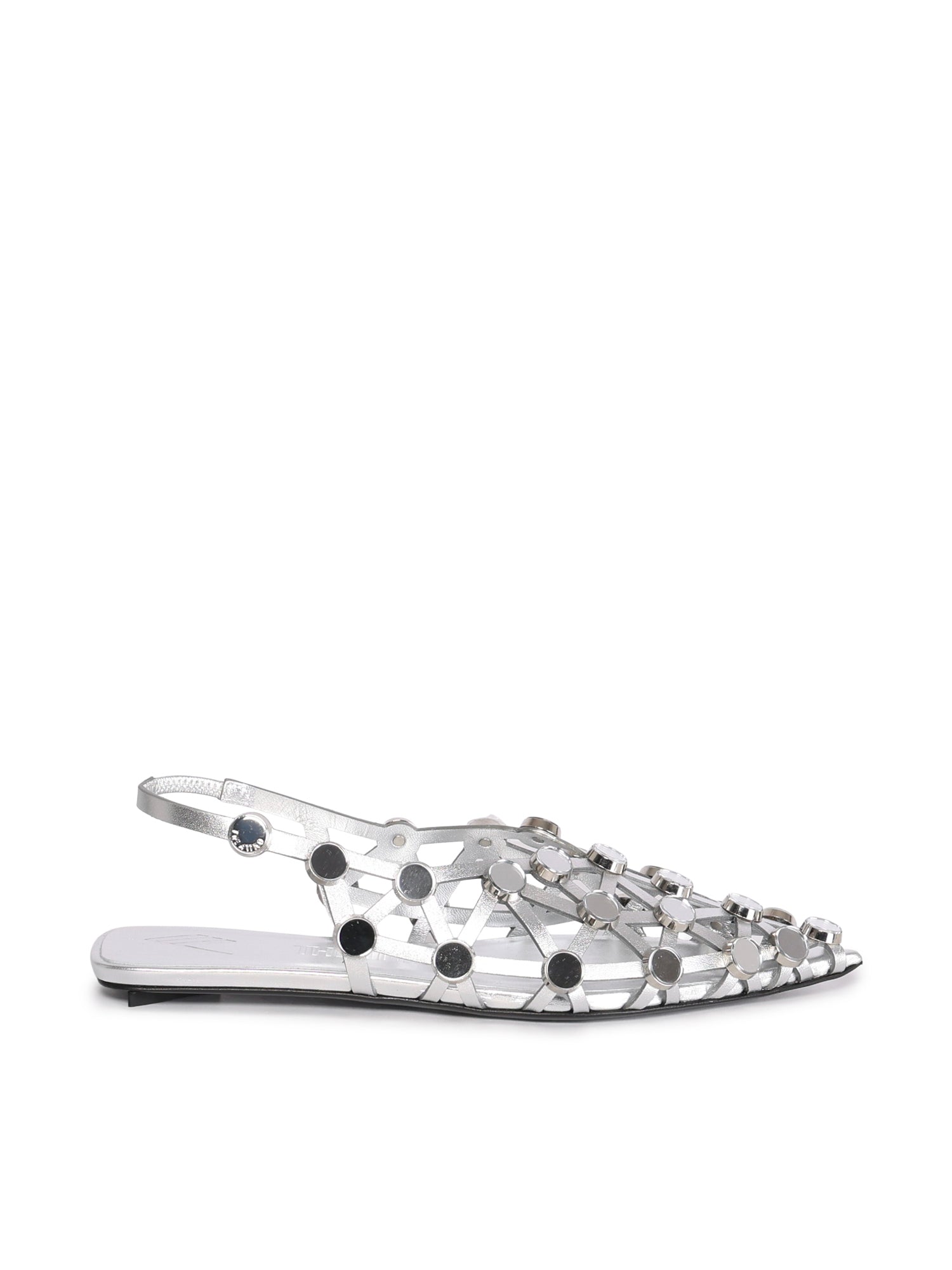 Ballerine 'GRID' BALLERINA SILVER 250WSH00801 LBT112SA 002 002 THE Attico