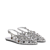 Ballerine 'GRID' BALLERINA SILVER 250WSH00801 LBT112SA 002 002 THE Attico
