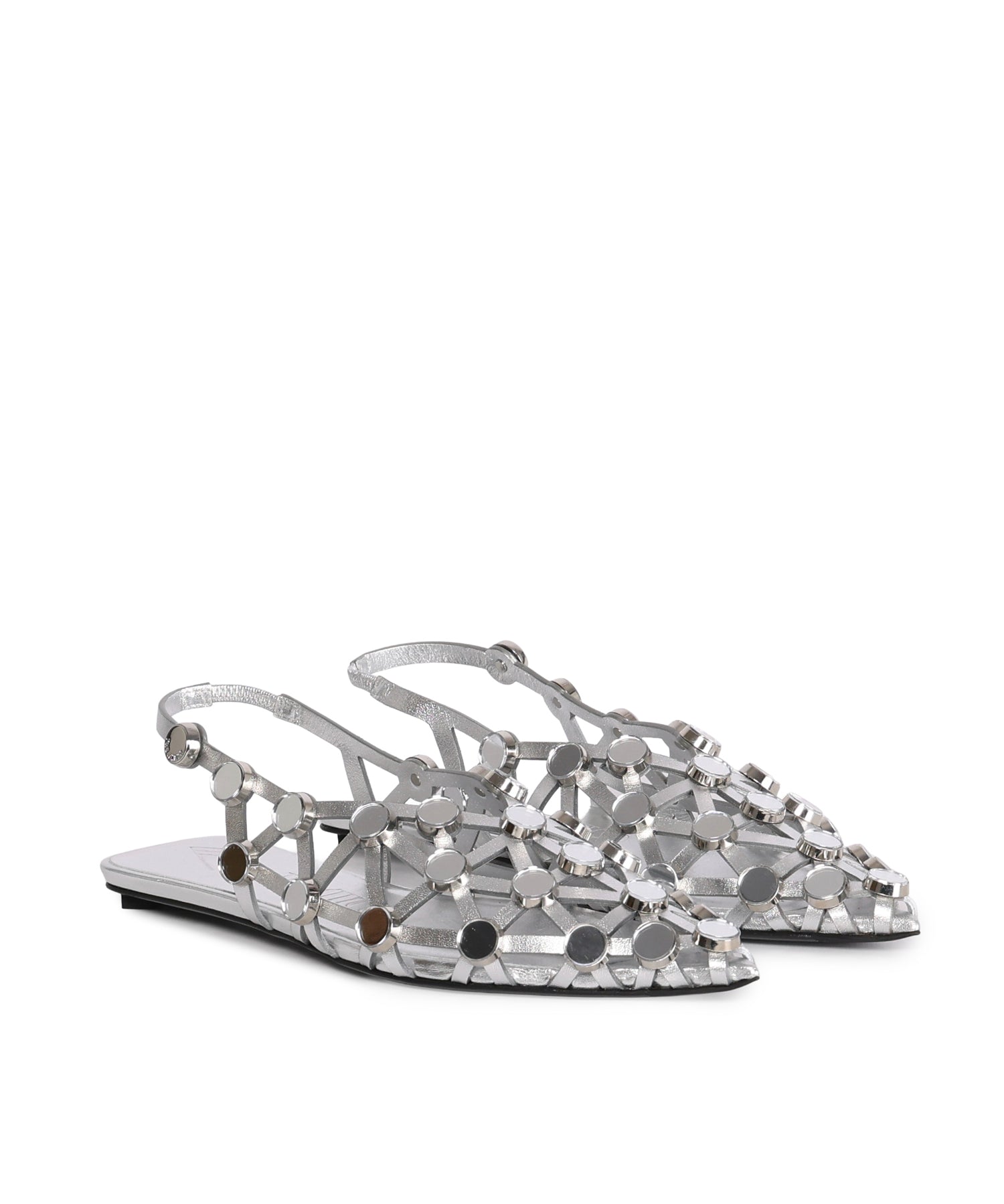 Ballerine 'GRID' BALLERINA SILVER 250WSH00801 LBT112SA 002 002 THE Attico