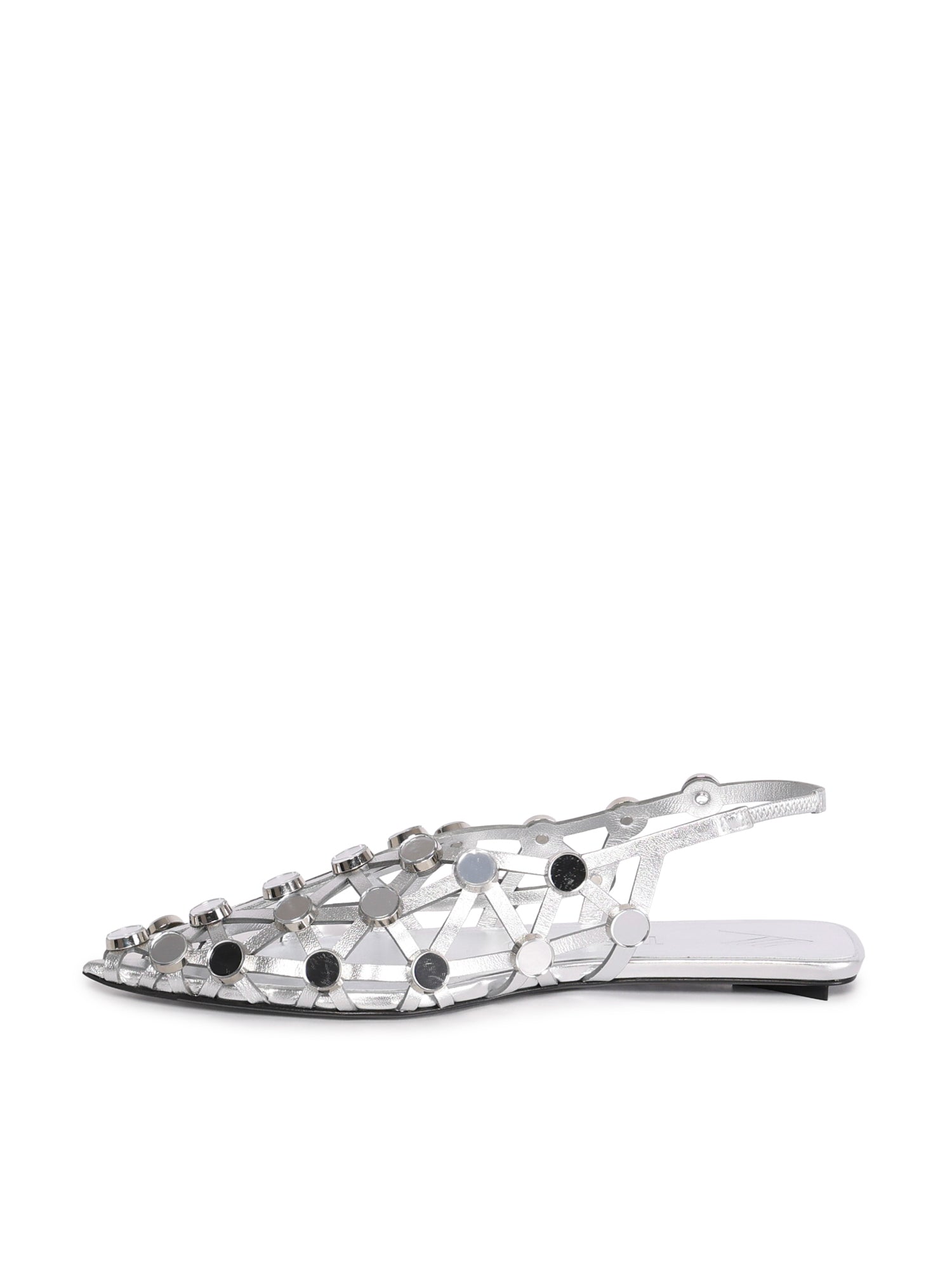 Ballerine 'GRID' BALLERINA SILVER 250WSH00801 LBT112SA 002 002 THE Attico