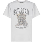 T-shirt BASIC JERSEY LEOPARD RELAXED T-SHIRT LEOPARD T4124 943 943 GANNI