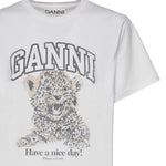 T-shirt BASIC JERSEY LEOPARD RELAXED T-SHIRT LEOPARD T4124 943 943 GANNI