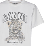 T-shirt BASIC JERSEY LEOPARD RELAXED T-SHIRT LEOPARD T4124 943 943 GANNI