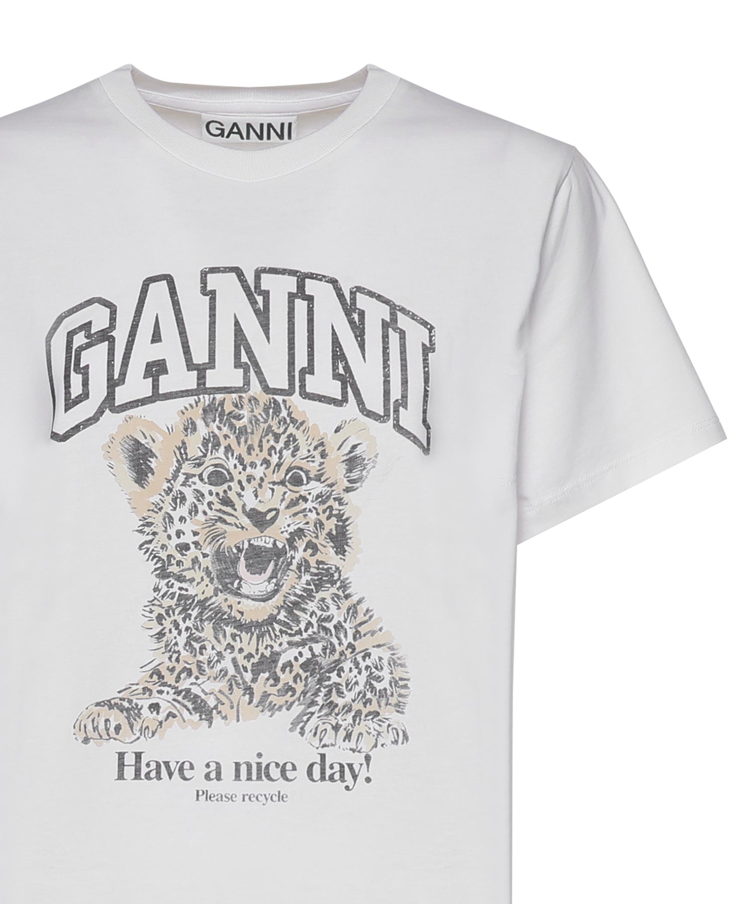 T-shirt BASIC JERSEY LEOPARD RELAXED T-SHIRT LEOPARD T4124 943 943 GANNI