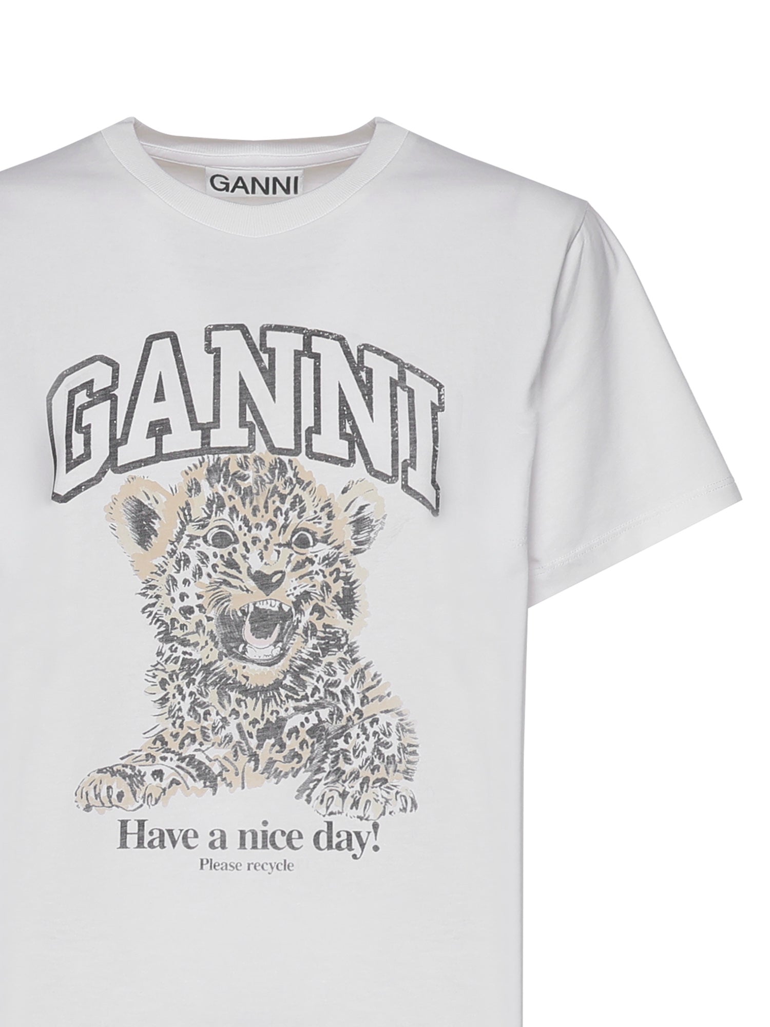 T-shirt BASIC JERSEY LEOPARD RELAXED T-SHIRT LEOPARD T4124 943 943 GANNI