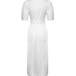 Abiti WASHED STRETCH COTTON TIE STRAP MIDI DRESS BRIGHT WHITE W1115 151 151 GANNI