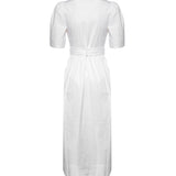 Abiti WASHED STRETCH COTTON TIE STRAP MIDI DRESS BRIGHT WHITE W1115 151 151 GANNI