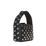 Borse ELENA SMALL HANDBAG W/ SILVER STUDS BLACK H2032 895 L895 200 KHAITE