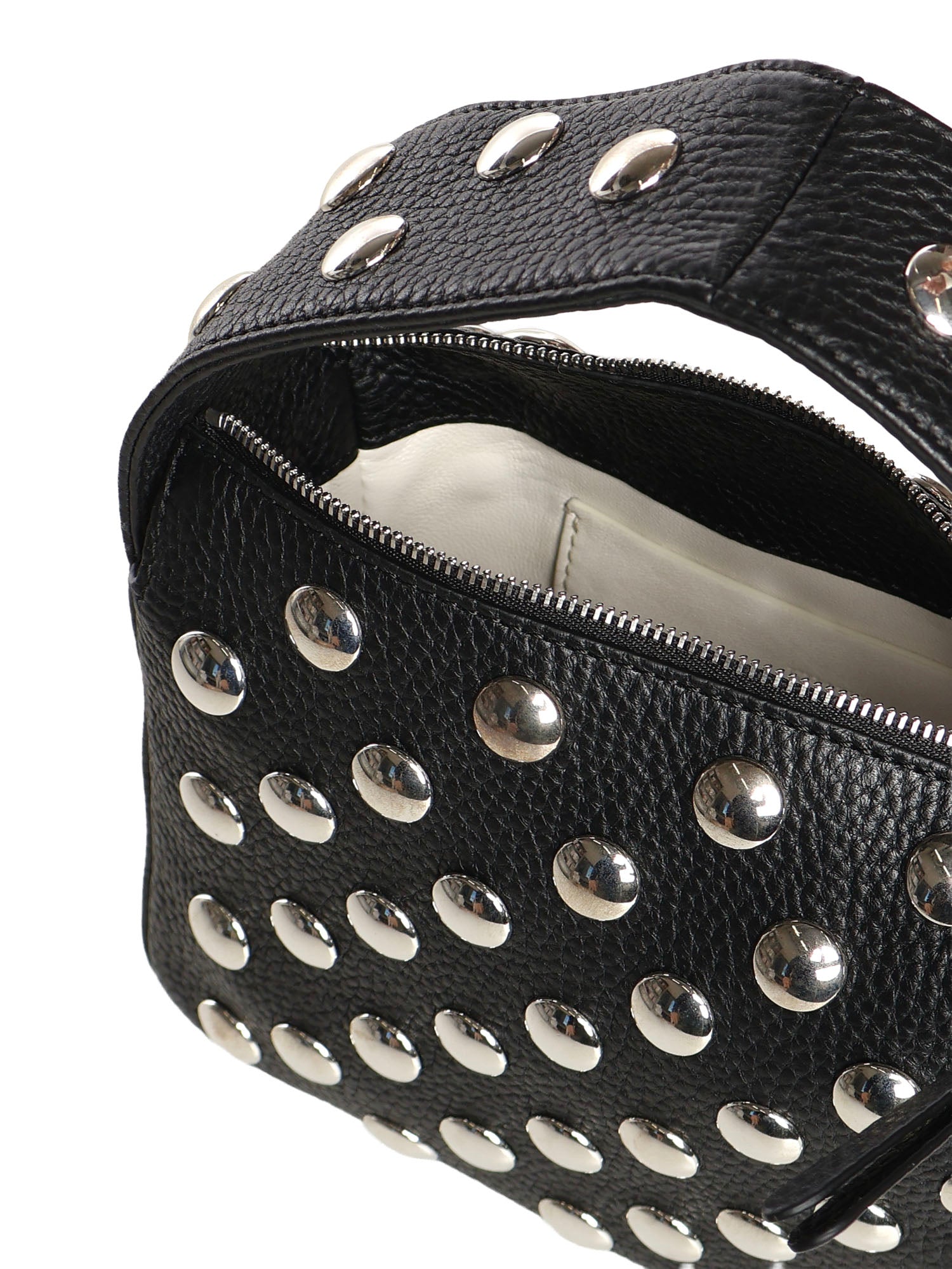 Borse ELENA SMALL HANDBAG W/ SILVER STUDS BLACK H2032 895 L895 200 KHAITE