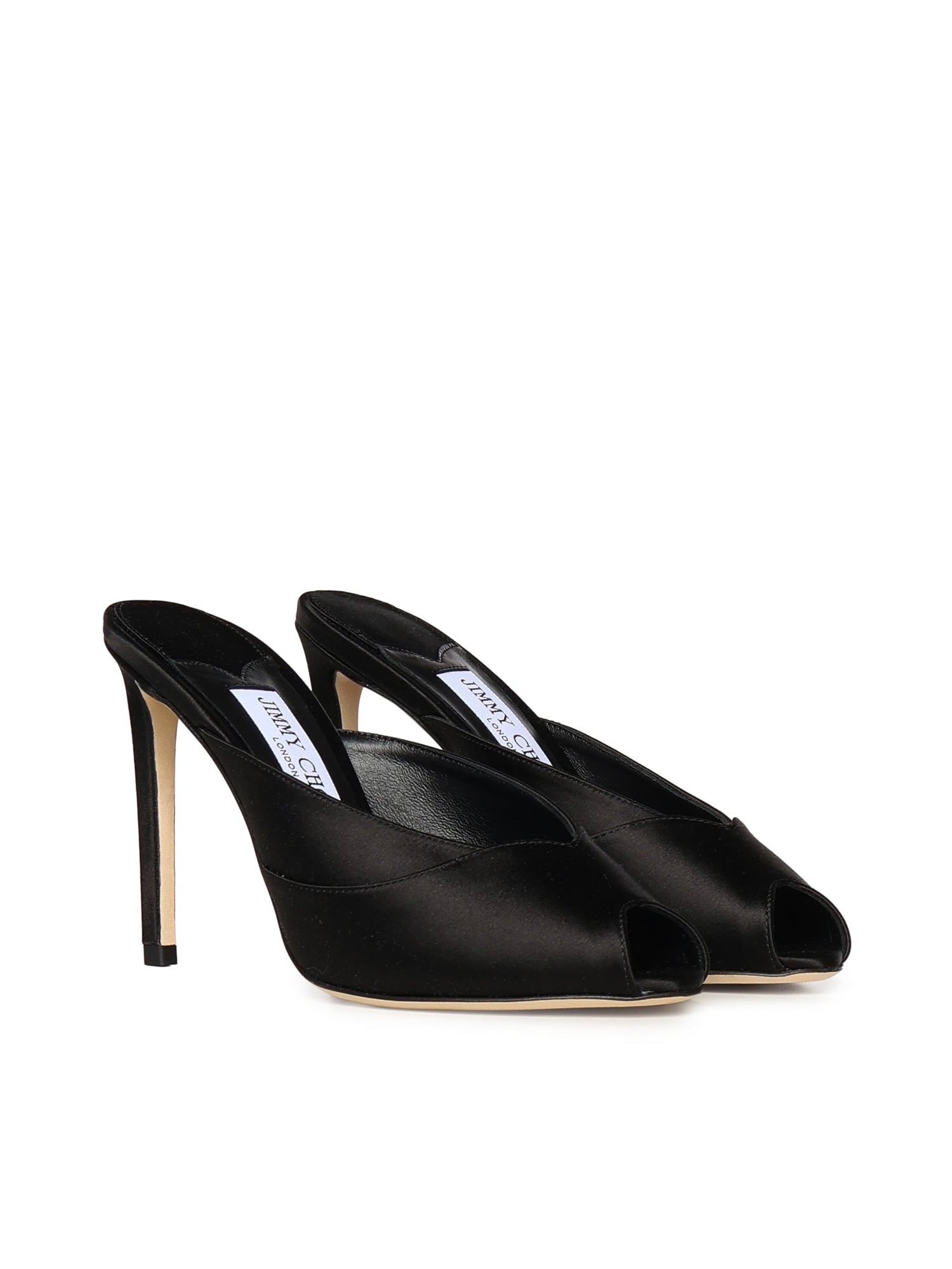 Calzature BRIGITTE MULE 100 BRIGITTE MULE 100 SAT BLACK JIMMY CHOO