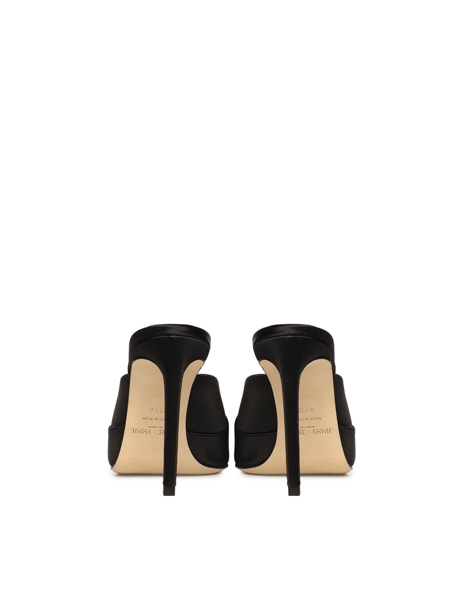 Calzature BRIGITTE MULE 100 BRIGITTE MULE 100 SAT BLACK JIMMY CHOO