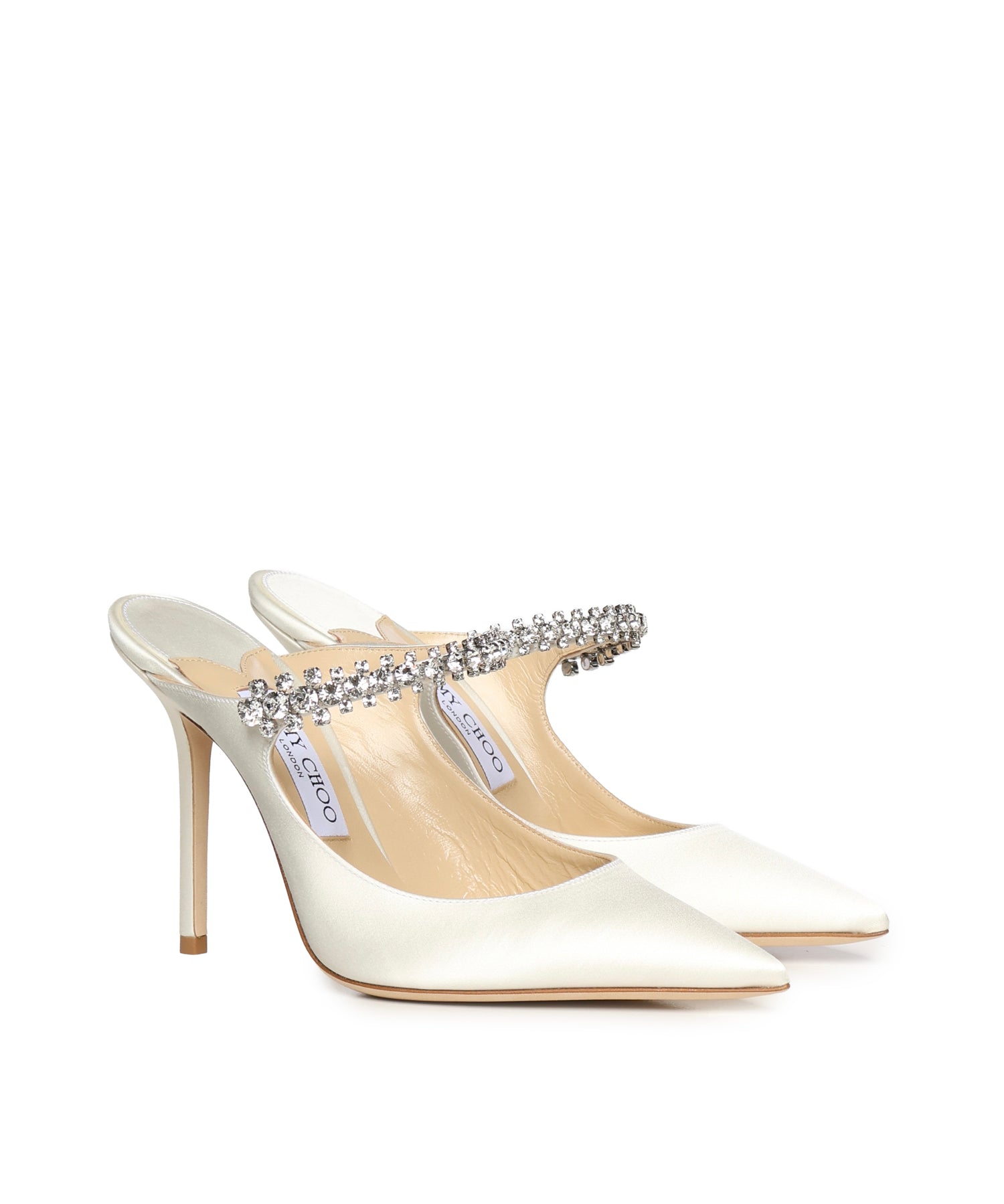 Calzature BING 100 BING 100 SAT IVORY JIMMY CHOO