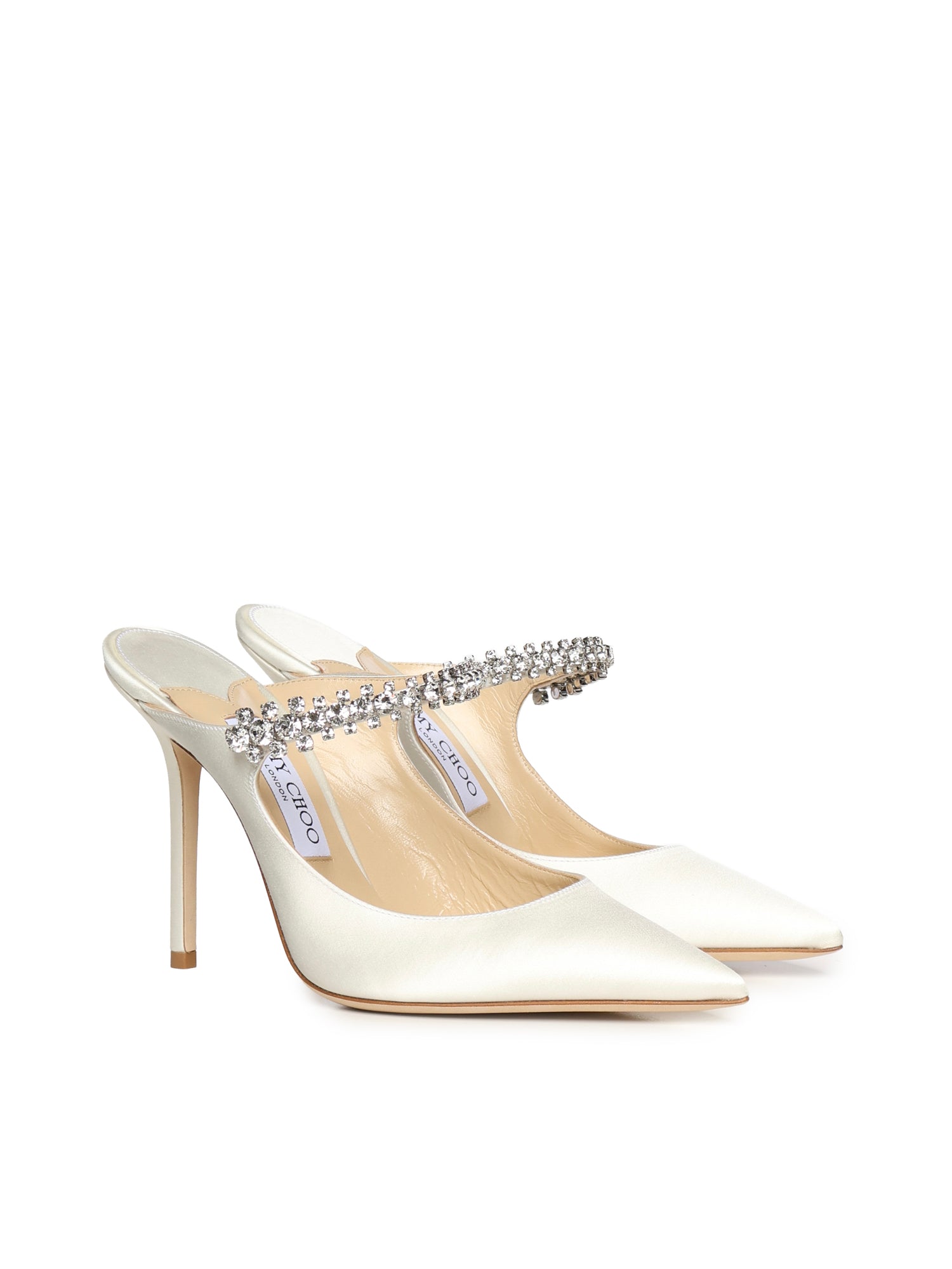 Calzature BING 100 BING 100 SAT IVORY JIMMY CHOO