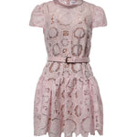 Abiti PINK FLORAL LACE  MINI DRESS RS26 167S P PINK SELF-PORTRAIT