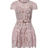 Abiti PINK FLORAL LACE  MINI DRESS RS26 167S P PINK SELF-PORTRAIT