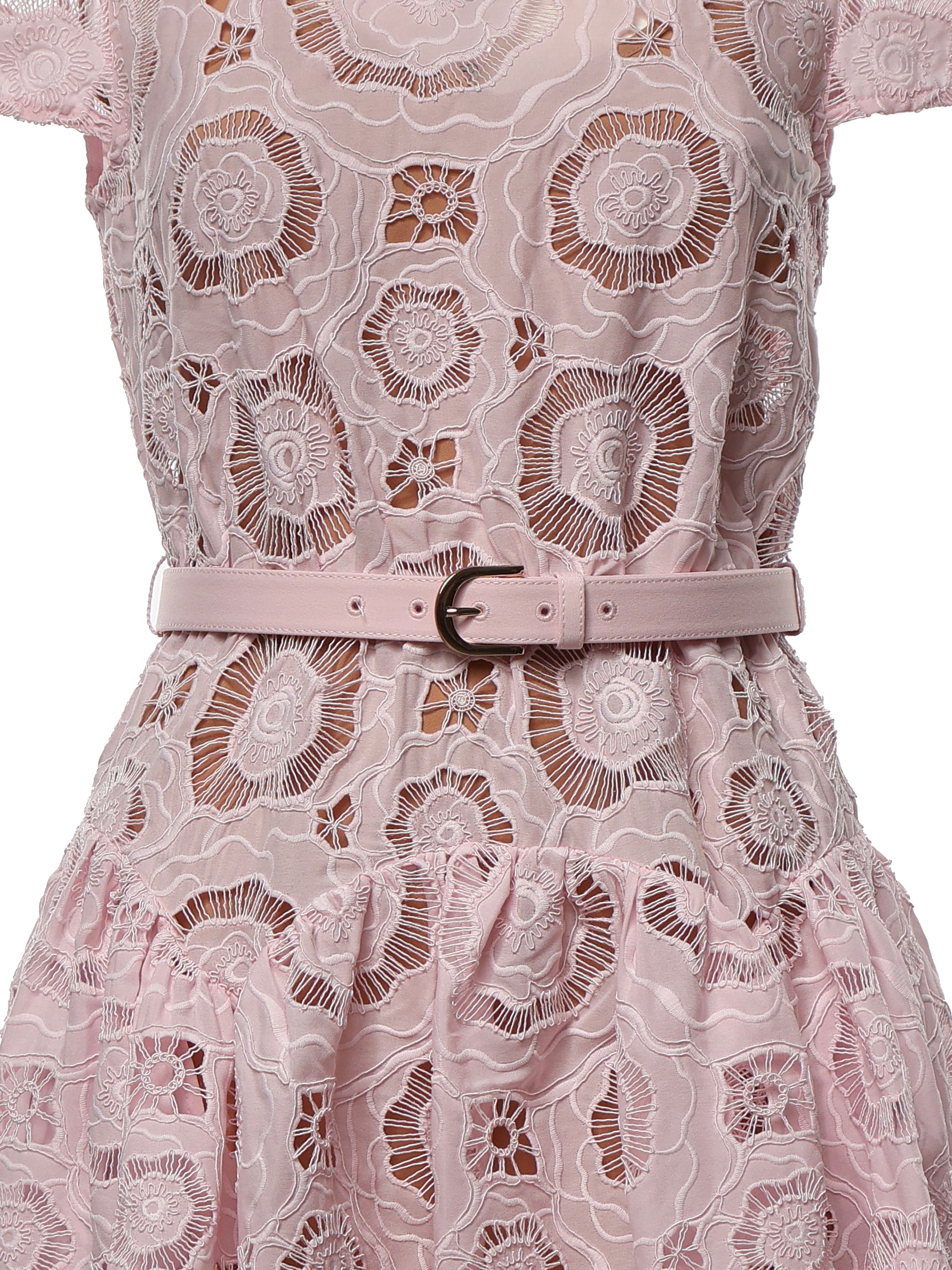 Abiti PINK FLORAL LACE  MINI DRESS RS26 167S P PINK SELF-PORTRAIT