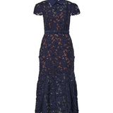 Abiti NAVY GUIPURE LACE MIDI DRESS RS26 171M N NAVY SELF-PORTRAIT