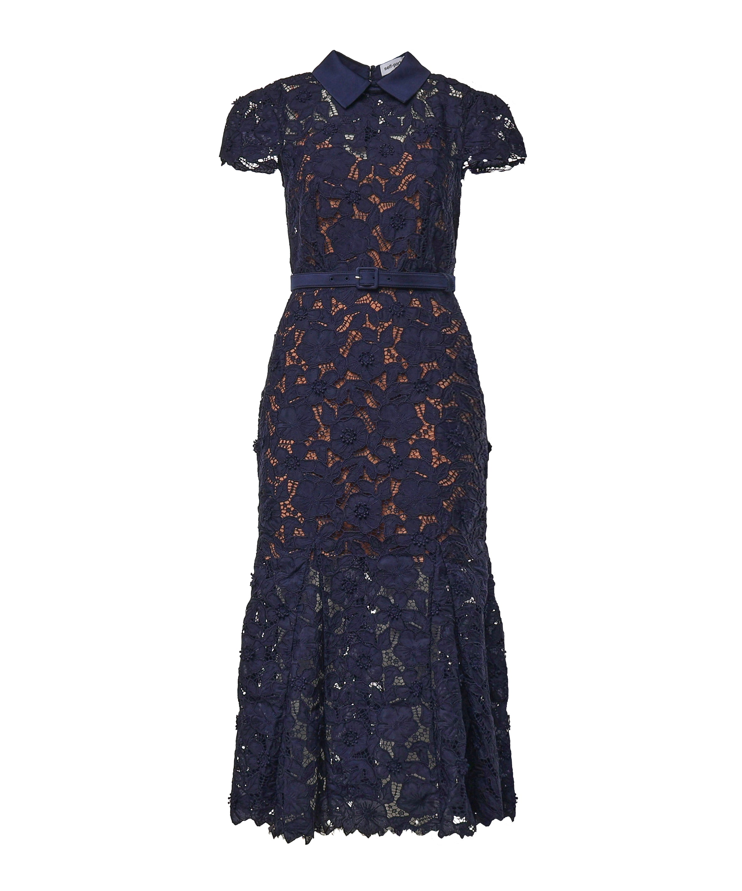 Abiti NAVY GUIPURE LACE MIDI DRESS RS26 171M N NAVY SELF-PORTRAIT