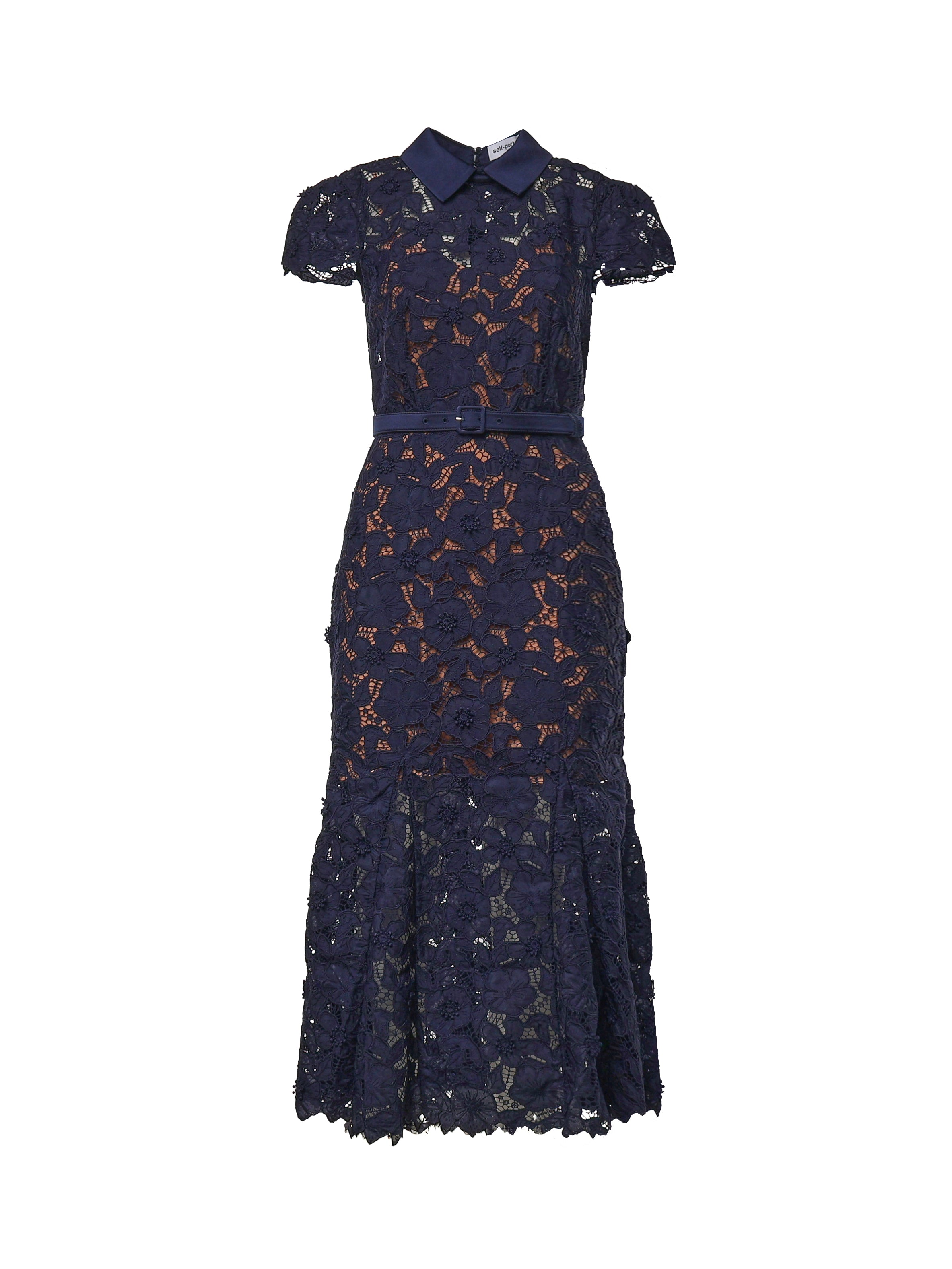 Abiti NAVY GUIPURE LACE MIDI DRESS RS26 171M N NAVY SELF-PORTRAIT