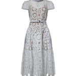 Abiti BLUE FLORAL LACE  MIDI DRESS RS26 167MB BL BLUE SELF-PORTRAIT