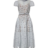 Abiti BLUE FLORAL LACE  MIDI DRESS RS26 167MB BL BLUE SELF-PORTRAIT